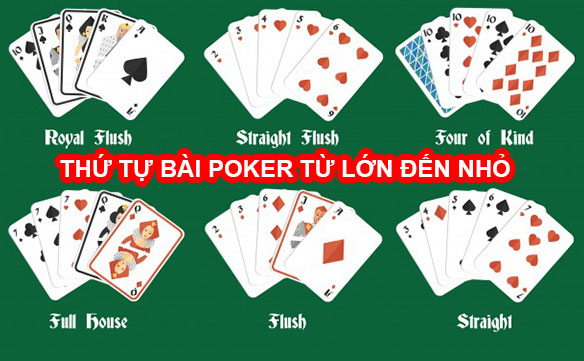 Thứ tự cơ bản của các lá bài Poker trên Sunwin