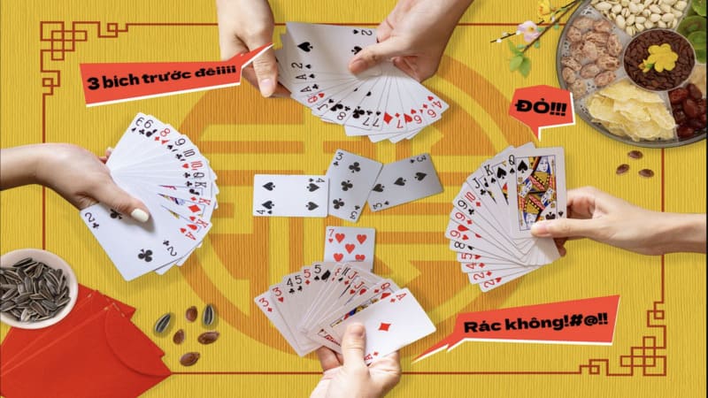 Các loại bài chơi ngày Tết sử dụng bộ bài Tây (52 lá)